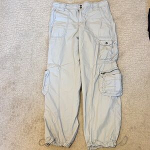 Garage Light Gray Pants with Zipper Detail
